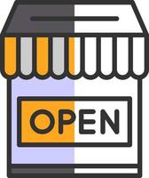 Shop Open Vector Icon Design