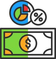 Money Margin Vector Icon Design