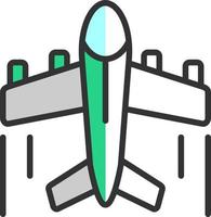 diseño de icono de vector de avión