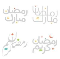 Celebrate Ramadan Kareem with Islamic Arabic Calligraphy Vector Illustration.