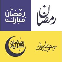 Vector Illustration of Simple Arabic Calligraphy Pack for Islamic Fasting Month.