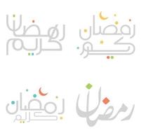 Ramadan Kareem Vector Illustration with Islamic Arabic Calligraphy Design.