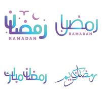 Gradient Ramadan Kareem Arabic Calligraphy Vector Design for the Holy Month of Ramadan.