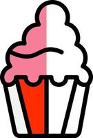 diseño de icono de vector de cupcake