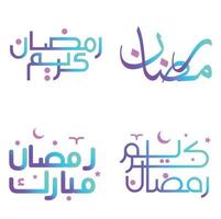 Gradient Arabic Calligraphy Vector Design for Celebrating the Holy Month of Ramadan.