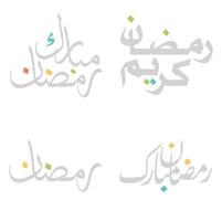 Ramadan Kareem Arabic Calligraphy Vector Illustration for Islamic Month of Fasting.