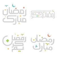 Elegant Ramadan Kareem Calligraphy for Islamic Month of Fasting. Arabic Logo Design. vector