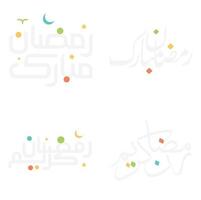 Vector Illustration of Ramadan Kareem Wishes with Arabic Calligraphy.
