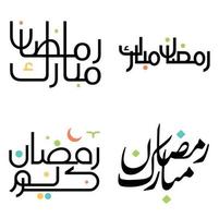 Arabic Calligraphy Vector Illustration for Celebrating Black Ramadan Kareem.