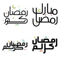 Black Arabic Calligraphy Vector Illustration for Celebrating Ramadan Kareem.