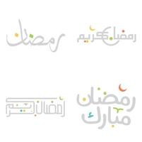 Ramadán kareem vector ilustración para musulmán celebraciones con elegante caligrafía.