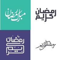 Celebrate the Month of Ramadan with Simple Arabic Calligraphy Pack. vector