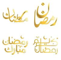Arábica caligrafía vector ilustración para celebrando dorado Ramadán kareem