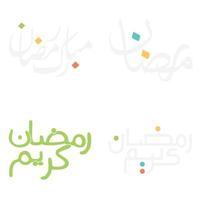 Celebrate Ramadan Kareem with Arabic Calligraphy Vector Design.