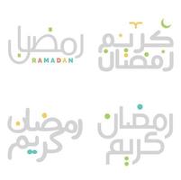 Celebrate Ramadan Kareem with Arabic Calligraphy Vector Design.