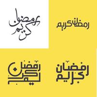 Vector Illustration of Simple Arabic Calligraphy Pack for Muslim Celebrations.