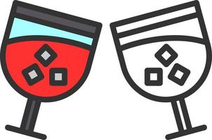 Drink Glasses Vector Icon Design
