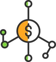 Money Network Vector Icon Design