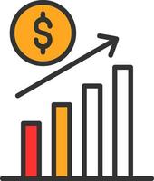 Revenue Increase Vector Icon Design