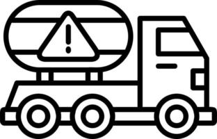 precaución camión vector icono