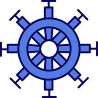 icono de vector de timón de barco