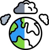 diseño de icono de vector de contaminación atmosférica