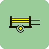 Wood Cart Vector Icon Design