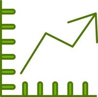 Line graph vector icon