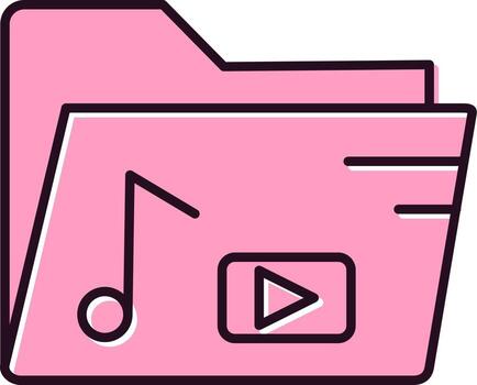 audio carpeta vector icono