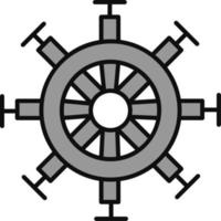 Ship helm vector icon