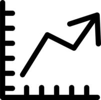 Line graph vector icon