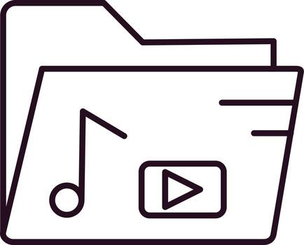 Audio Folder vector icon