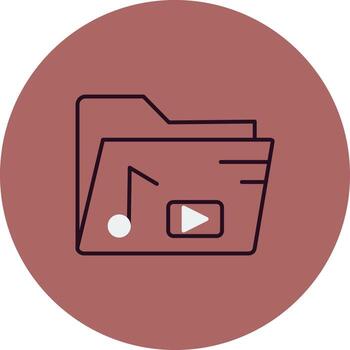 Audio Folder vector icon