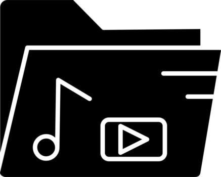 audio carpeta vector icono