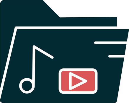 audio carpeta vector icono