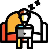 Lazy Work Vector Icon Design