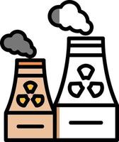 diseño de icono de vector de contaminación nuclear