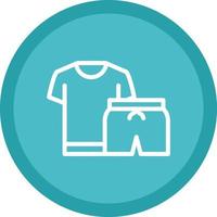 Exercise Clothes Vector Icon Design