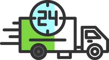 24 horas entrega vector icono diseño