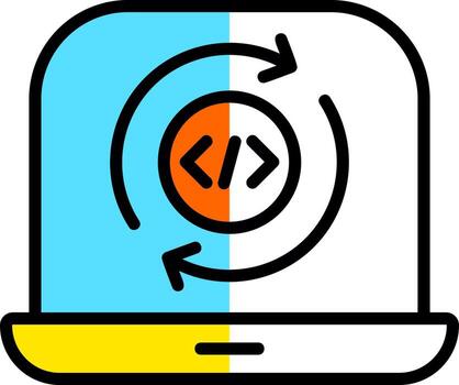 Programming Cycle Vector Icon Design