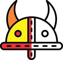 Viking Helmet Vector Icon Design