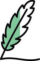 Writing Feather Vector Icon Design