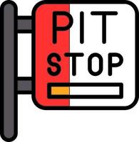 Pit Stop Vector Icon Design