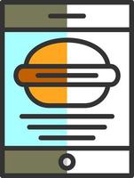 diseño de icono de vector de aplicación de alimentos