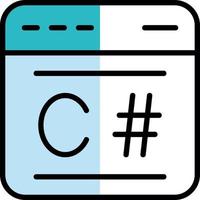 C Sharp Vector Icon Design