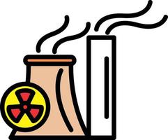 diseño de icono de vector de energía nuclear