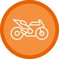 Race Bike Vector Icon Design