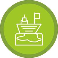 Ocean Oil Spill Vector Icon Design