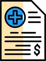 Medical Bill Vector Icon Design