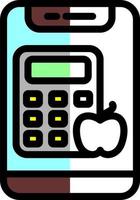 Calorie Calculator Vector Icon Design